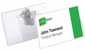 Durable badge met combiklem ft 54 x 90 mm, blister van 5 stuks