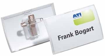 Durable badge met combiclip Click Fold ft 40 x 75 mm pak25