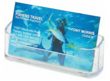 Deflecto Visitekaarthouder 1 opbergvak, transparant