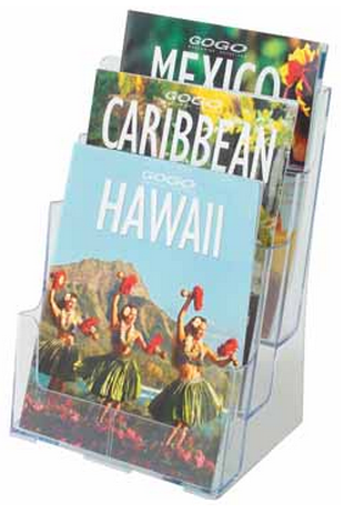 Deflecto folderhouder ft A4, 3 opbergvakken