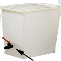 Aftapkraan voor grote opslagbakken (210, 400, 650 liter)