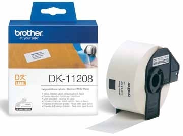 ETIKET BROTHER DK-11208 38MMX90MM GROOT ADRES 400ST PAK3