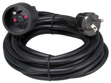 Perel verlengkabel 5 m zwart Nederland
