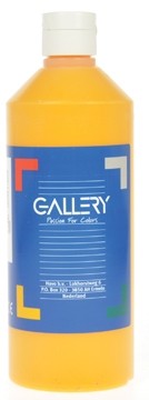 Gallery plakkaatverf flacon van 500 ml, donkergeel