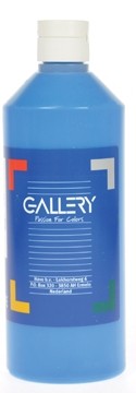 Gallery plakkaatverf flacon van 500 ml, blauw