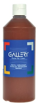 Gallery plakkaatverf flacon van 500 ml, donkerbruin