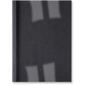 GBC Thermische omslagen ThermaBind Lederprint, A4, 3 mm zwart, Business Line Voorkant transparant glans 