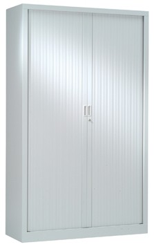 Roldeurkast lichtgrijs, hoogte 198 cm