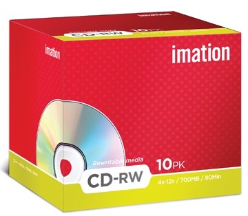 Imation CD rewritable opnamesnelheid: 4x - 12x