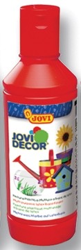 Jovi verf voor veelzijdig gebruik vermiljoen, flacon van 250 ml