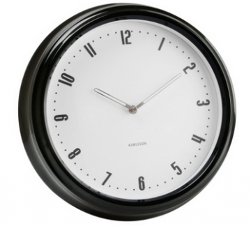 Wand clock Retro Station 36cm zwart