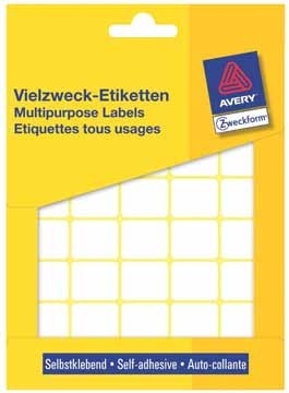 AVERY Witte etiketten ft 22 x 18 mm, 1.200 stuks