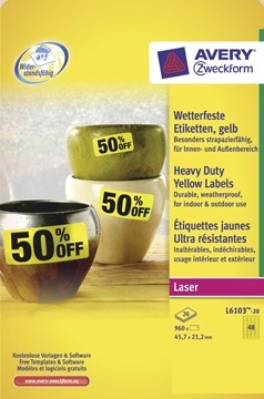 Avery Etiketten Heavy Duty