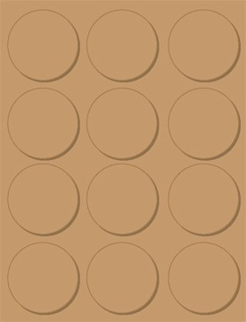 AVERY Productetiketten uit karton diameter: 60 mm, rond, 240 stuks, 12 per blad