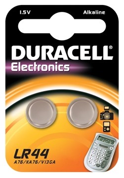Duracell knopcellen Alkaline Electronics LR44, 1,5 V, 2 stuks