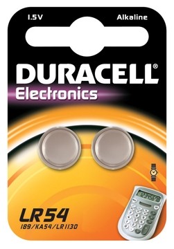 Duracell knopcellen Alkaline Electronics LR54, 1,5 V, 2 stuks