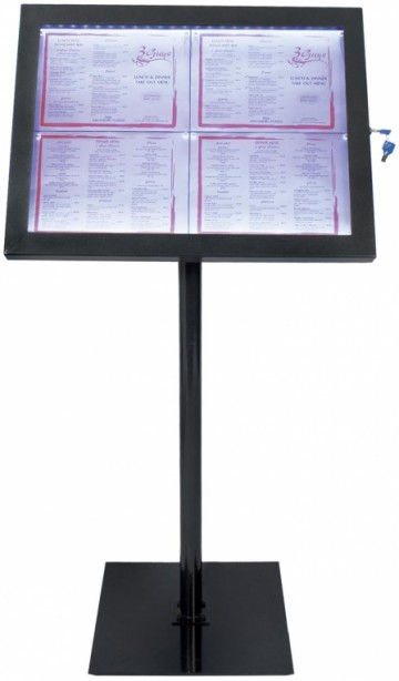 Securit vloerstandaard Black Star Led 