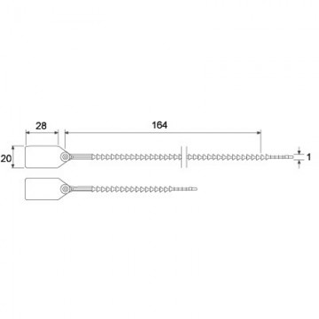 Doortrekzegel Pak1000