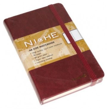 Luxe Earthtone Adresboekje (A6) leatherlook NICHE donkerrood