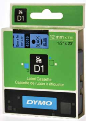 LETTERTAPE DYMO 45806 2000/5500 19MMX7M BLAUW/ZWART