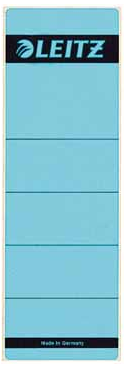Leitz rugetiketten ft 61 x 285 mm, blauw PAK10  ** TIP **