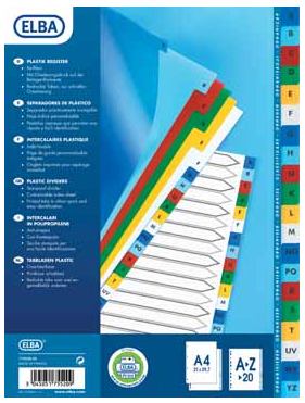 Elba tabbladen A-Z ft A4 maxi