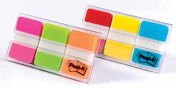 INDEXTABS 3M POST-IT 686PGO STRONG 25MM RZ/GN/OR