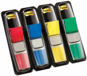 POST-IT INDEX TABS SMALL 4 KLEUREN ASSORTI RD/BL/GL/GRN