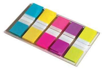 POST-IT INDEX TABS SMALL 12X44MM 5KLEUREN PAK6