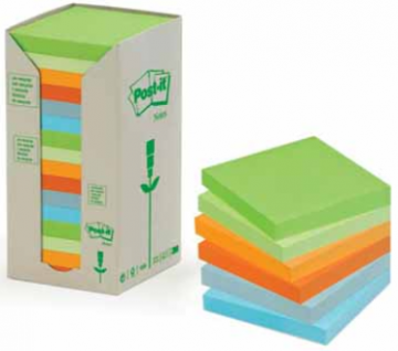 MEMOBLOK 3M POST-IT 655 RECY 76X127MM NATUUR TINT 16PAK