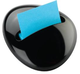 Z-NOTES DISPENSER PEBBLE ZWART + 1PAK 76X76MM