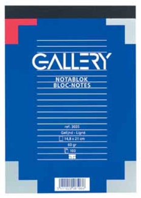 GALLERY Schrijfblok A5 Geruit 5mm 100 vel PAK10