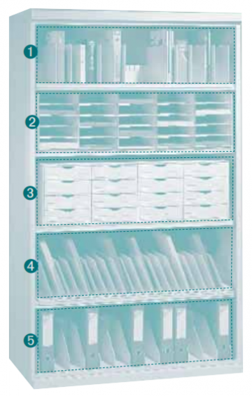 Sorteervak met verstelbare tussenschotten 10stuks