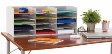 Sorteerbakje met 20 laden ft A4 Open vakkenset grijs