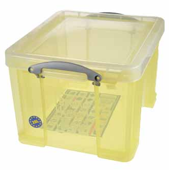 OPBERGDOOS 35L GEEL PAK VAN 6