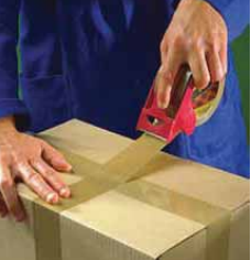 Scotch afroller en verpakkingsplakband bruin, 75 micron 