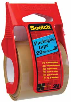 Scotch afroller en verpakkingsplakband bruin, 75 micron 