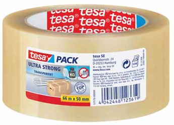 PLAKBAND TESA PP 0.50X66MTR TRANSP PAK6