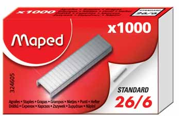 Maped nietjes 26/6, doos van 1.000 nietjes