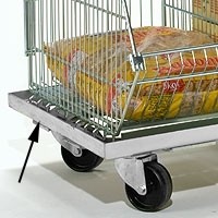 Verrijdbaar onderstel voor Palletmanden