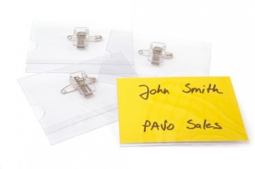 54x90mm Combi Clip Badge Naamkaartjes Pak50