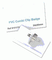 40x75mm Combi Clip Badges Naamkaartjes PAK50 ** Prijstopper! **