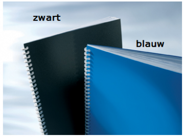 GBC schutblad Omslagen PVC Opaque Pak100 A4 in 3 kleuren