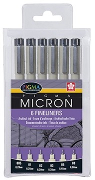 Sakura Fineliner Pigma micron 0,6 zwart