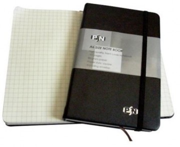 Duurzaam reken-/notitieboekje (A6) PSN geruit, zwart