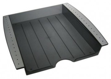 Stapelbare brievenbak PSN extra groot met aluminium afwerking, zwart