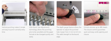 RENZ Combi comfort Plus; elektrische Inbindmachine  voor plastic bindruggen