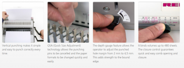 RENZ Combi S; Inbindmachine  voor plastic bindruggen  TIP !