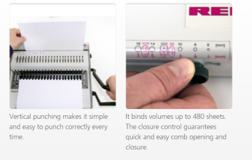 RENZ Combinette; Inbindmachine voor plastic bindruggen  * TOPPER *