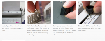 RENZ Eco S 360; (draadruggen 23 rings 2:1) Inbindmachine  * TIP !!